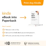 Print Kindle into Paperback | Print Kindle eBooks | Print, Bind & Shipping Service | Personal Use Only